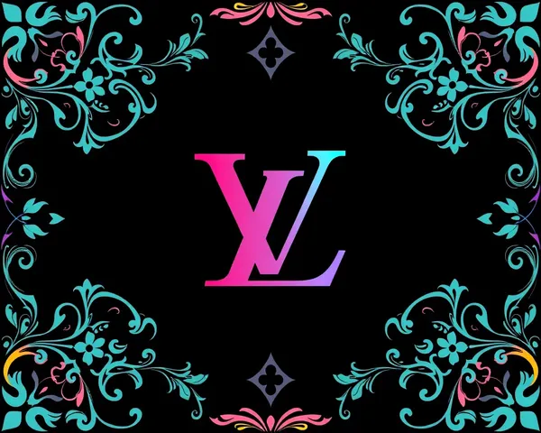 Luxury Fashion Illustration with Louis Vuitton Logo Vector