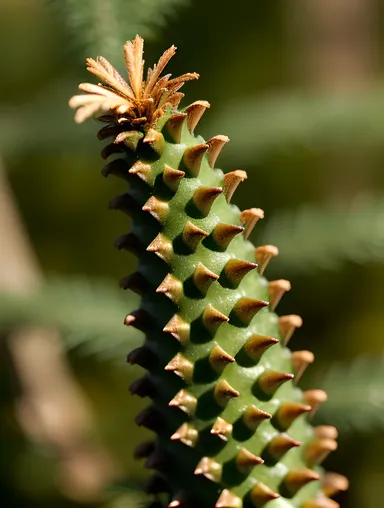 Macro Shot of Fir Tree Cones