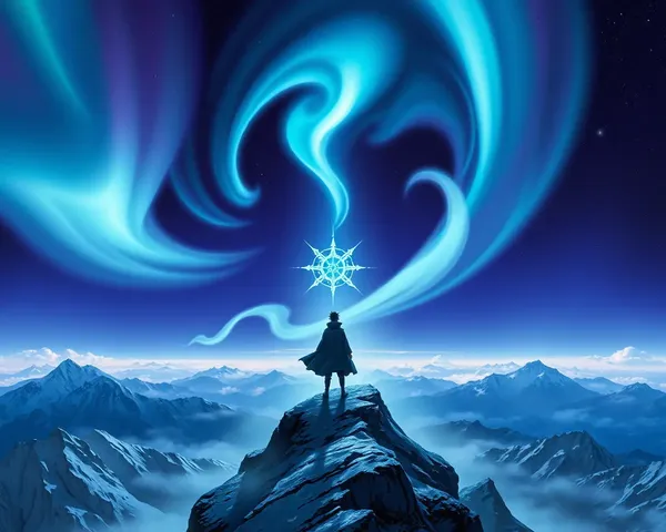 Madara Uchiha on Mountain Peak Aurora Borealis Universe