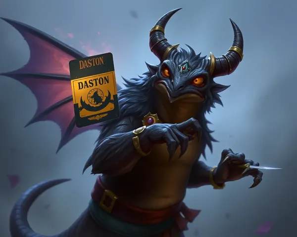 Magical Creature Holds Mysterious Daston Card
