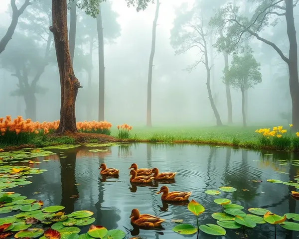 Magical Ducks Swimming in Pani Tanki Pond