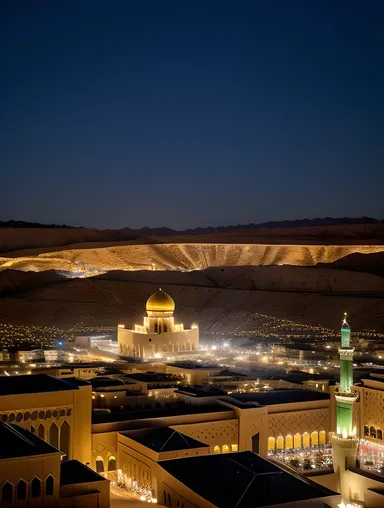 Magical Masjid Nabawi Nighttime Illumination