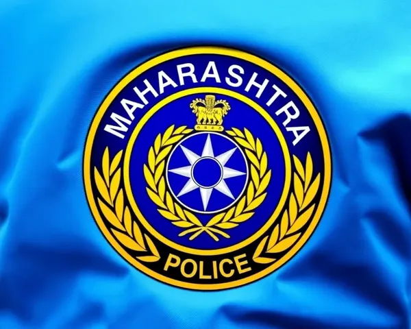 Maharashtra Police Logo in Circular Shape with Golden Outline