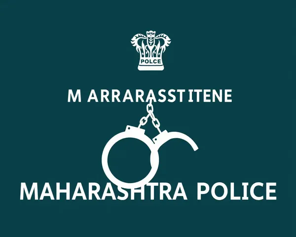 Maharashtra Police Logo with Handcuffs and Badge