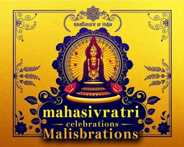 Mahashivratri Invitation with Golden Background Designs