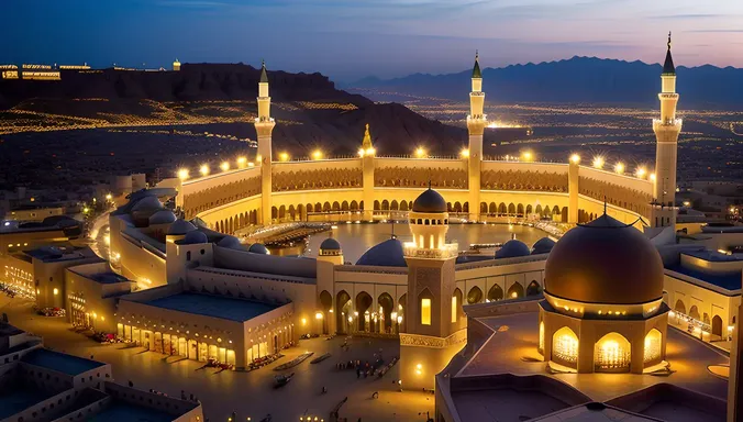 Majestic Aerial View of Masjid Nabawi Pic