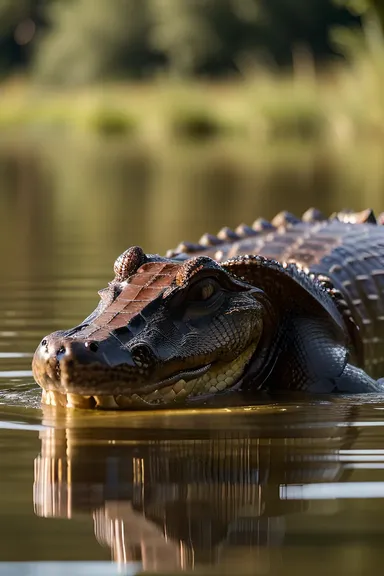 Majestic Alligator Emerges from Murky Swamp Waters Aaaaa