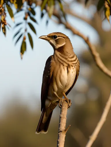 Majestic Aseel Perched on Tall Tree with Vibrant Plumage.