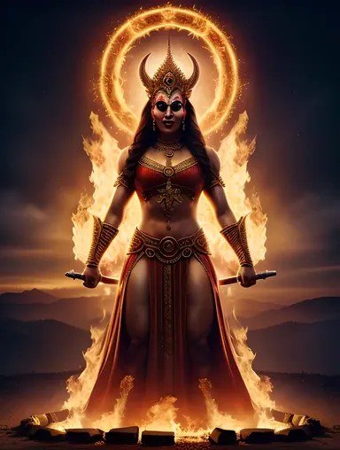 Majestic Bhadrakali Goddess of Time and Destruction