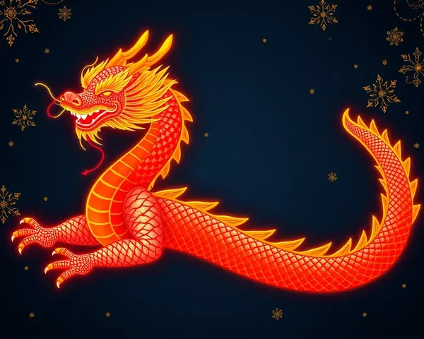 Majestic Chinese Dragon 4K Wallpaper with Fiery Glow