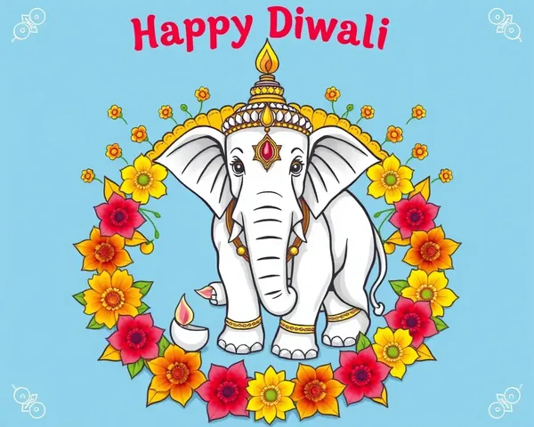 Majestic Diwali Depiction: Symbol of Good Luck and Prosperity
