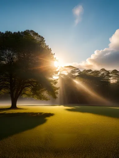 Majestic Dragon Ball in Serene Forest Landscape
