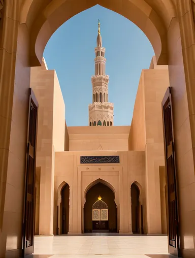 Majestic Entrance of Masjid Nabawi's Grand Archway