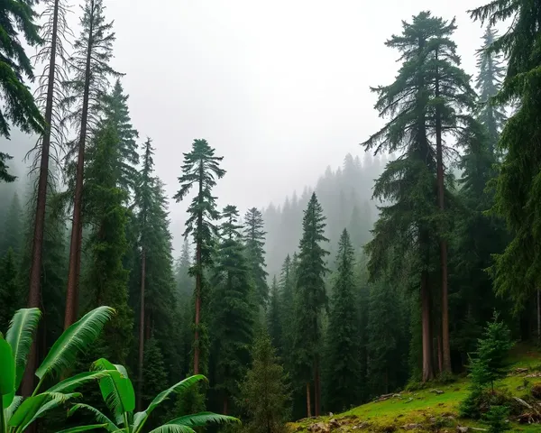Majestic Forest Landscape for Rustic Wedding Album Background