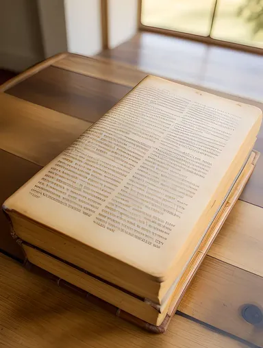 Majestic Granth Book Illuminated by Golden Light