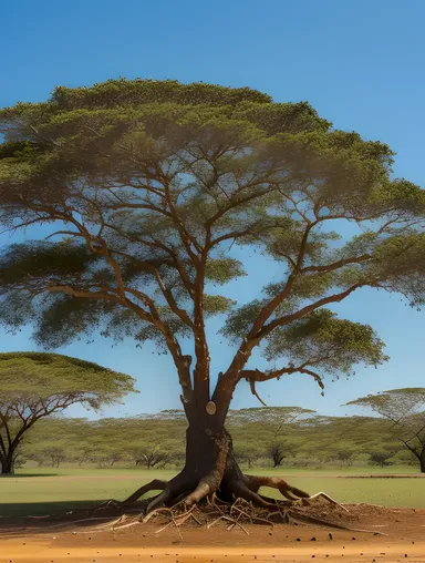 Majestic Kambi Tree Stands Tall with Proud Roots