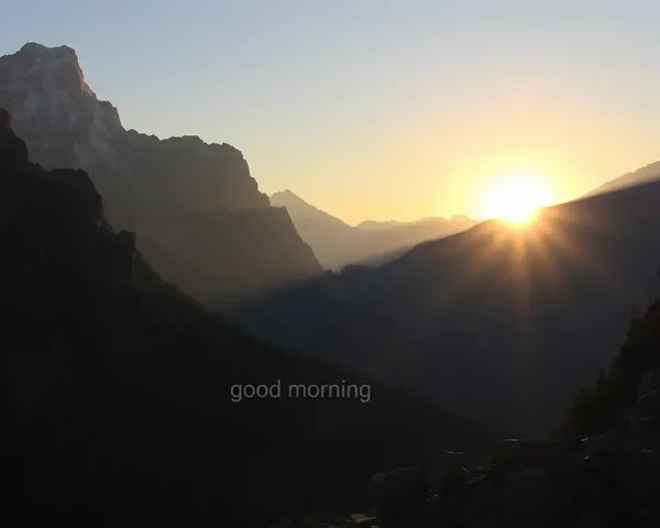 Majestic Mountain Sunrise Good Morning WhatsApp Free HD Image