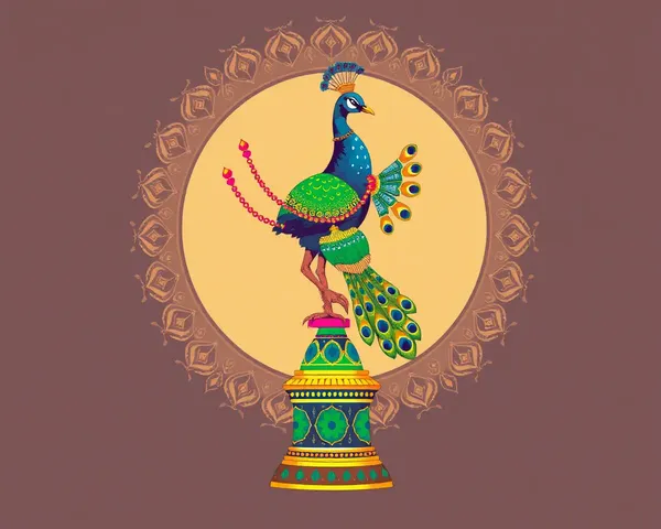 Majestic Peacock Logo for Manjal Neerattu Vizha Festival