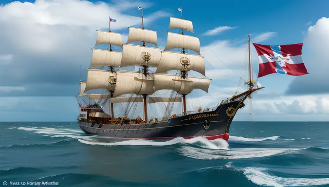 Majestic Pirate Ship Rastapopoulos Battles Stormy Sea