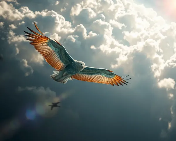 Majestic Rasigal Soars Through Cloudy Skies