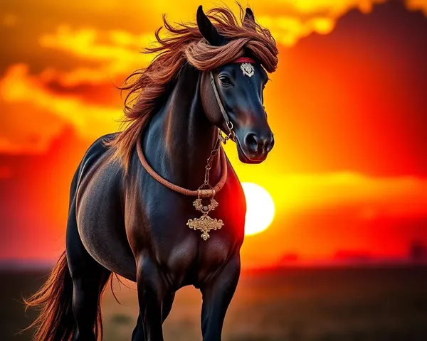 Majestic Sudithar Enjoys Sunset with Regal Expression