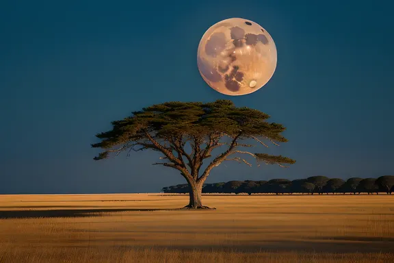 Majestic yyyy Year Old Tree in Open Plain