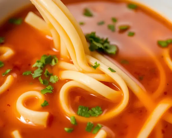 Manchow Soup with Noodles and Chopped Cilantro