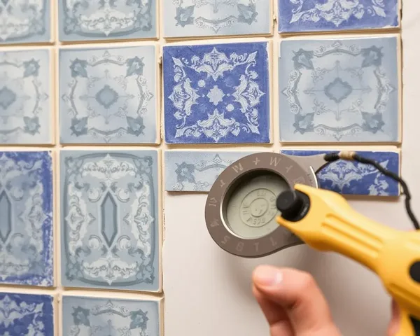 Mangalore Tile Installation on Wall with Tools Visible