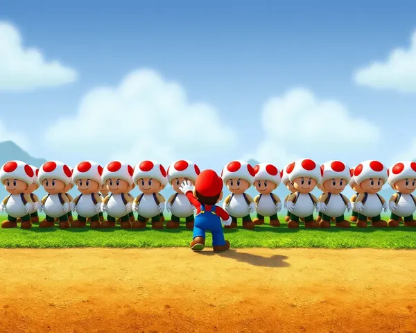 Mario Ready to Defeat Goombas with Blue Overalls and Red Cap