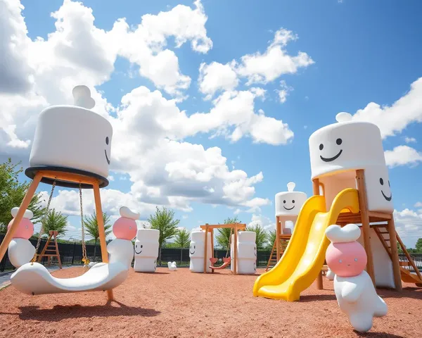 Marshmallow Playground with Swings and Slides