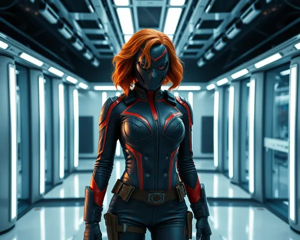 Marvel Wallpaper 4K for PC: Black Widow's Suit in Lab