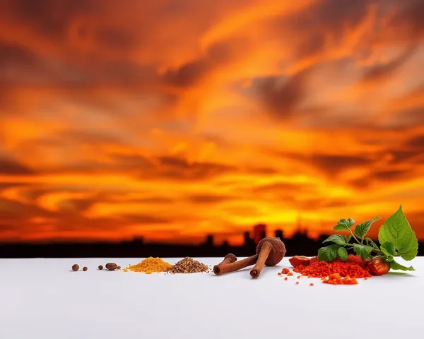 Masala-Inspired Sunset with Vibrant Orange and Yellow Hues