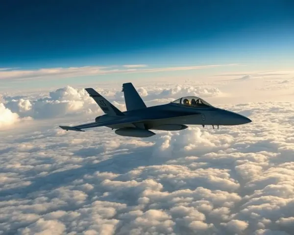Maverick's F-18 Hornet Soars Through Cloudy Skies with Earth Curvature