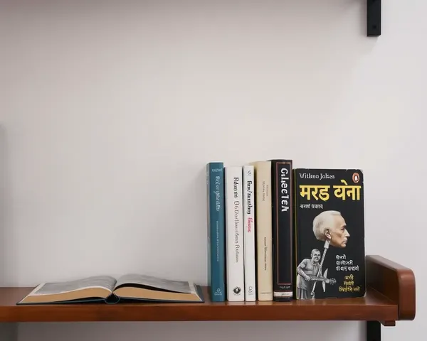 Meaningful Gujarati Books on Minimalist Bookshelf