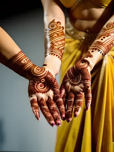 Mehndi Adorned Hands Perform Delicate Abhinaya in Mohiniyattam
