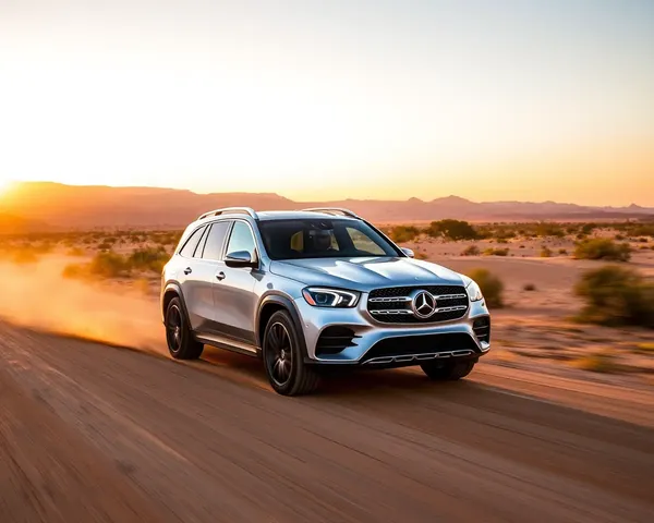 Mercedes-Benz GLS SUV Desert Landscape 4K Wallpaper