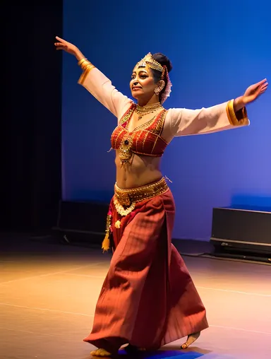 Mesmerizing Karaga Dancer Spins Around Pole with Expressive Face