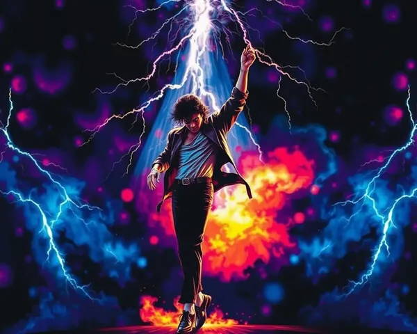 Michael Jackson in Stormy Night with Lightning Illumination