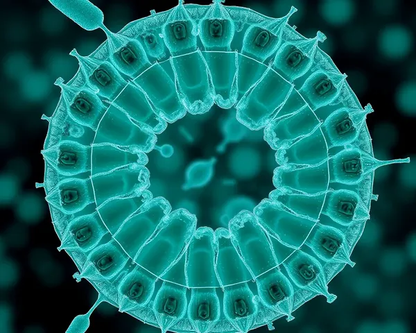 Microscopic Circular Bacterial Colony PNG Image