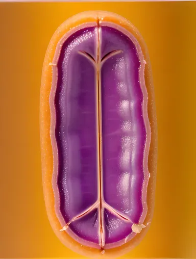 Microscopic Image of Dicot Cell with Cell Wall and Organelles