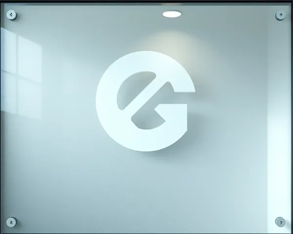 Minimalist 3D Glass Window Logo Mockup with Frosted Glass Effect