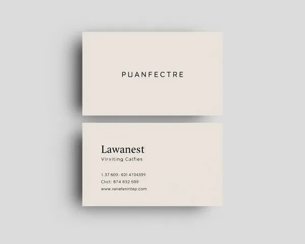 Minimalist Advocate Visiting Card with Simple Font