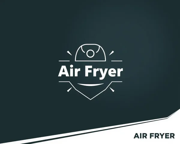 Minimalist Air Fryer Logo Design PNG