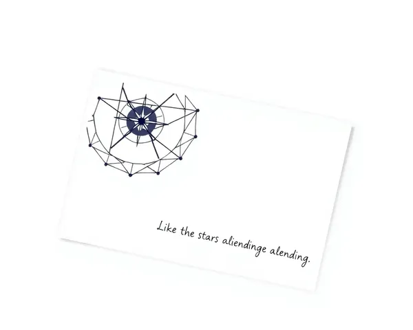Minimalist Astrologer Visiting Card with Geometric Pattern Quote