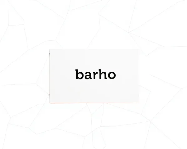 Minimalist Barho Card on Clean White Background