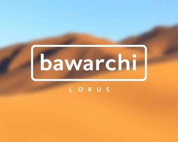 Minimalist Bawarchi Logo in Rectangular Shape PNG