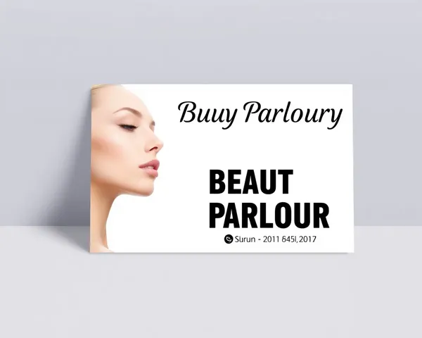 Minimalist Beauty Parlour Visiting Card in Gujarat