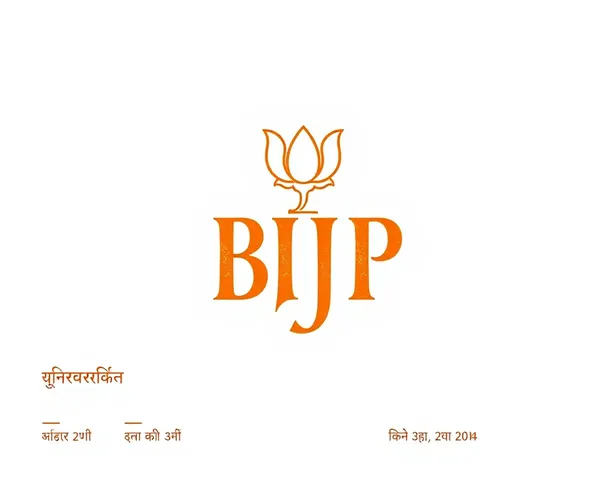Minimalist Bjp Visiting Card Design with Bold Font and Saffron Scheme