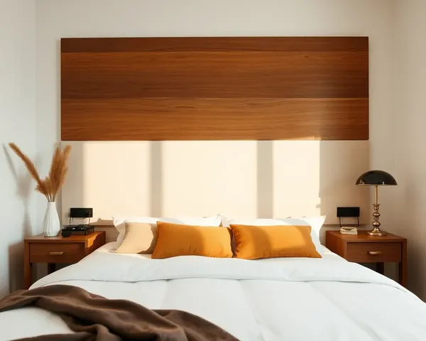 Minimalist Charpai Bed with Simple Headboard and Decor
