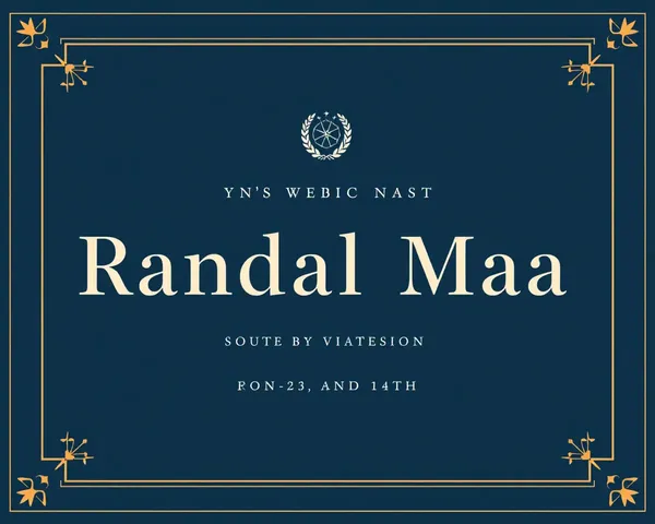 Minimalist Design for Randal Maa's Invitation Card with Bold Font